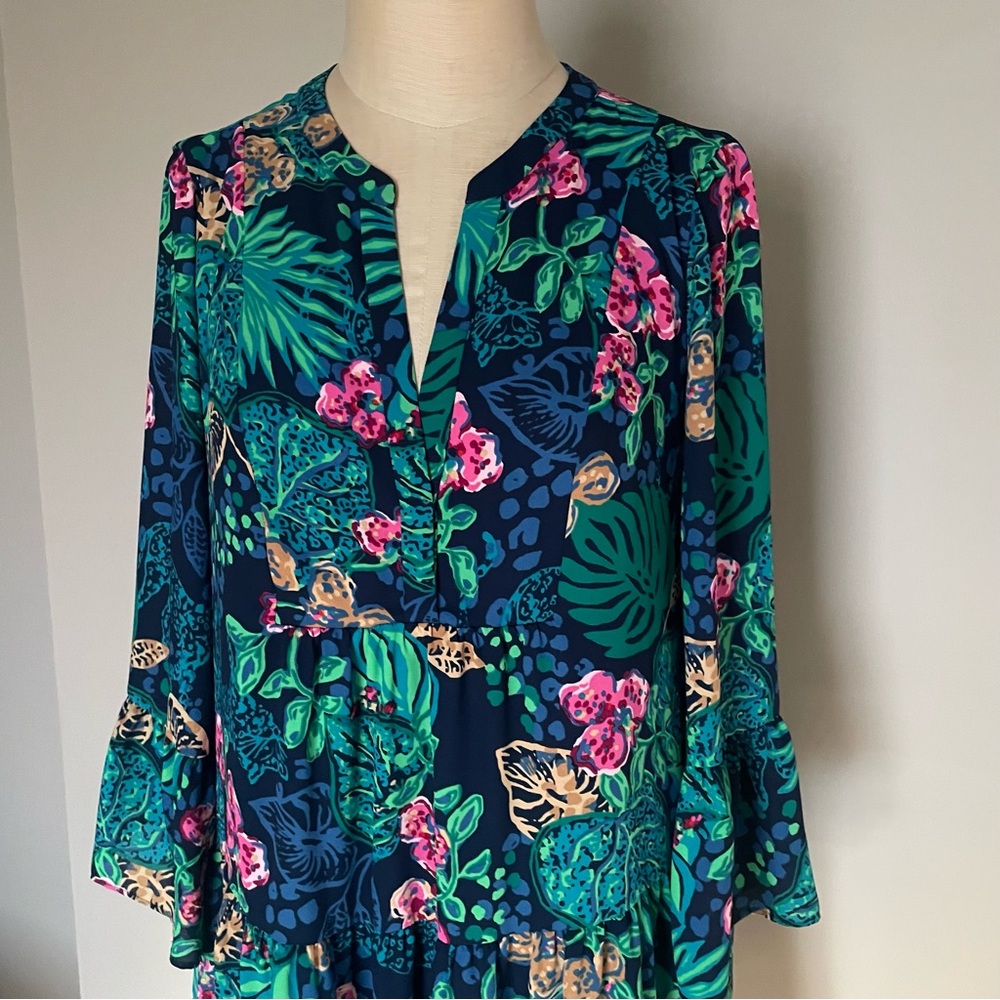 Lily Pulitzer low tide navy Gabriel dress size 6 - Picture 2 of 8